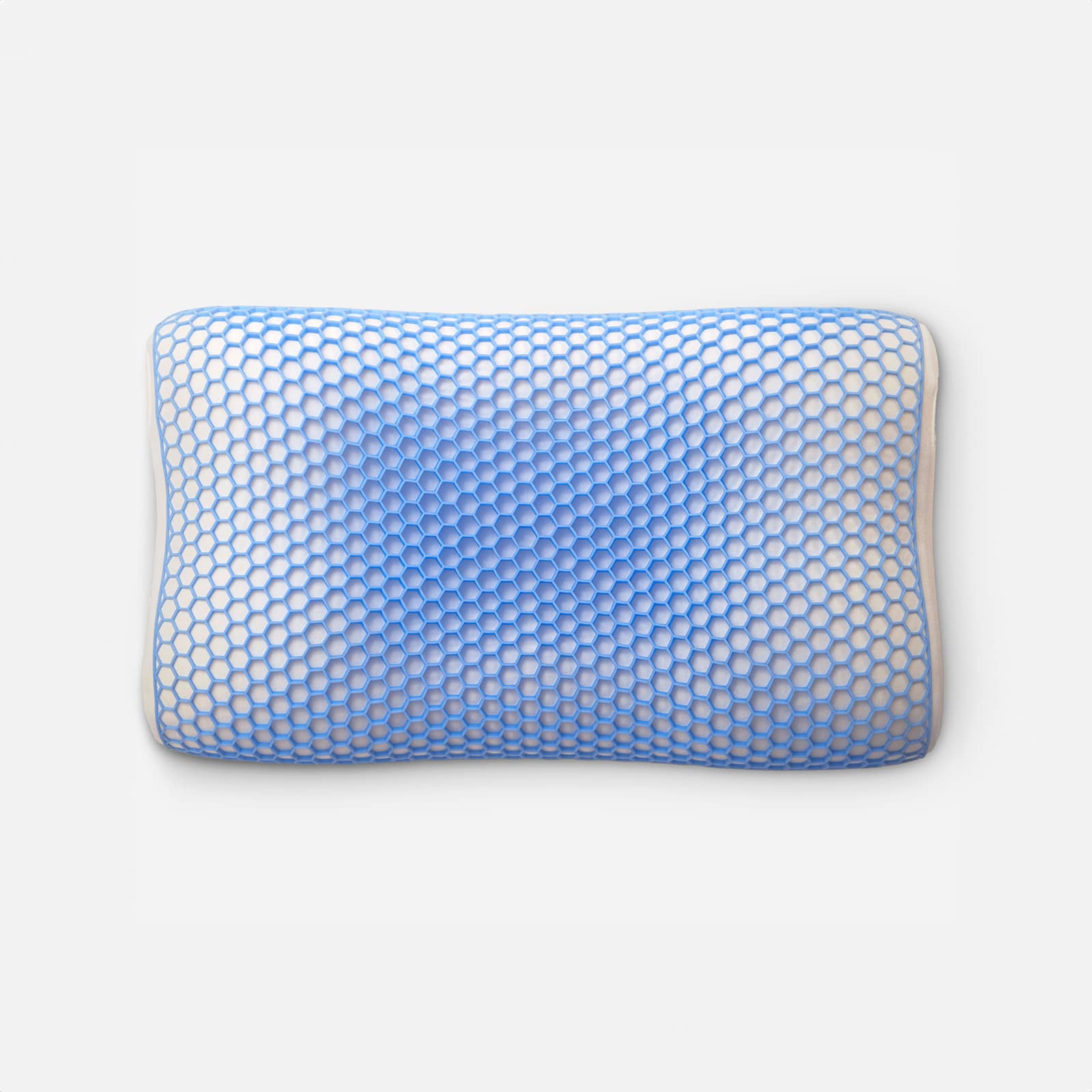 Ergonomisches, extra großes Schlafkissen mit kühlender 3D-Struktur, Draufsicht.