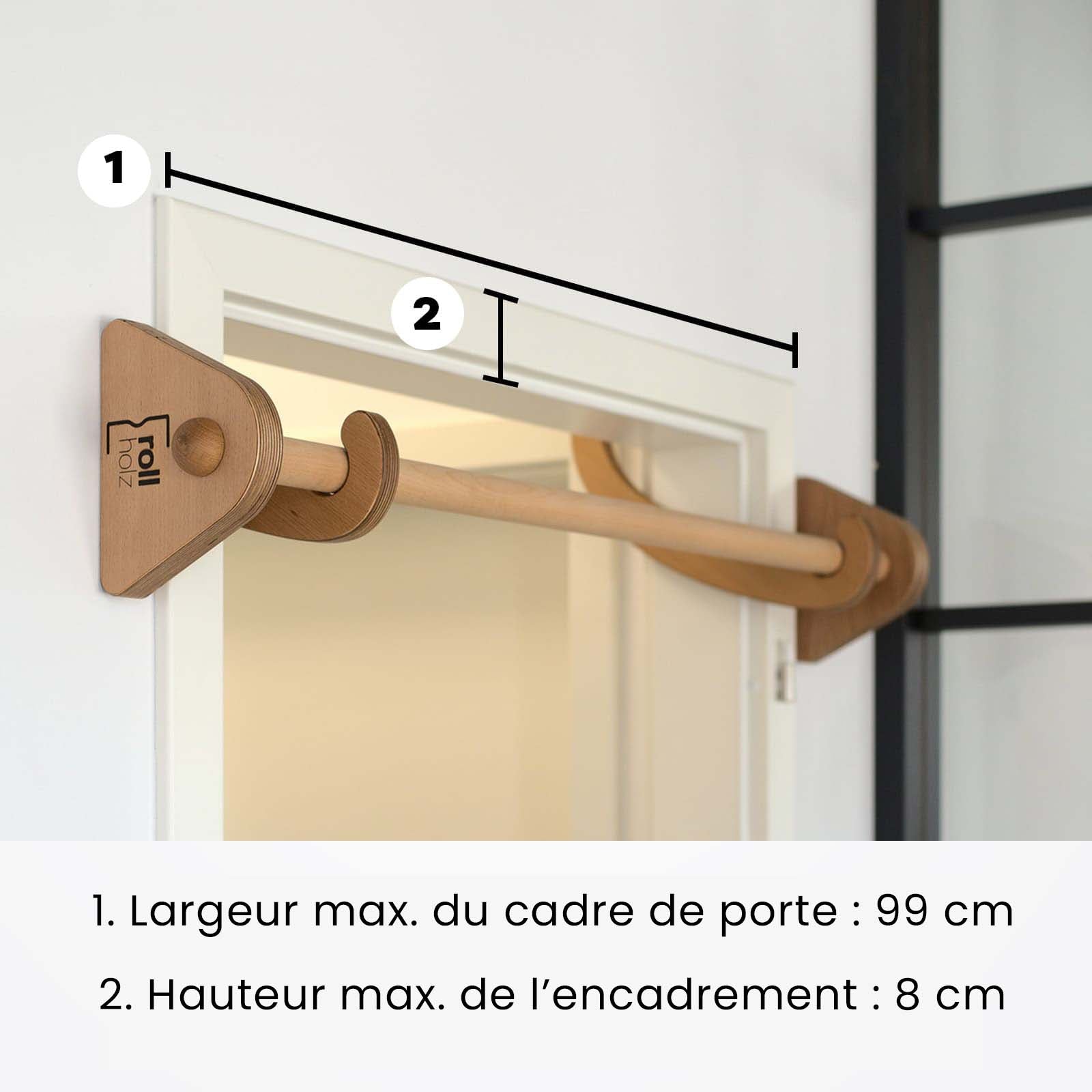 Explication de la largeur d'encadrement et de la hauteur de chambranle qui comptent pour la barre de traction rollholz.