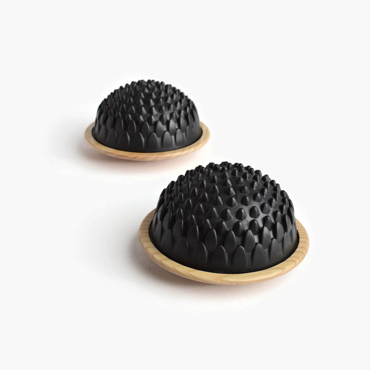 #Wood_Ash Two Lotus blossom domes in different sizes on ash timber bases