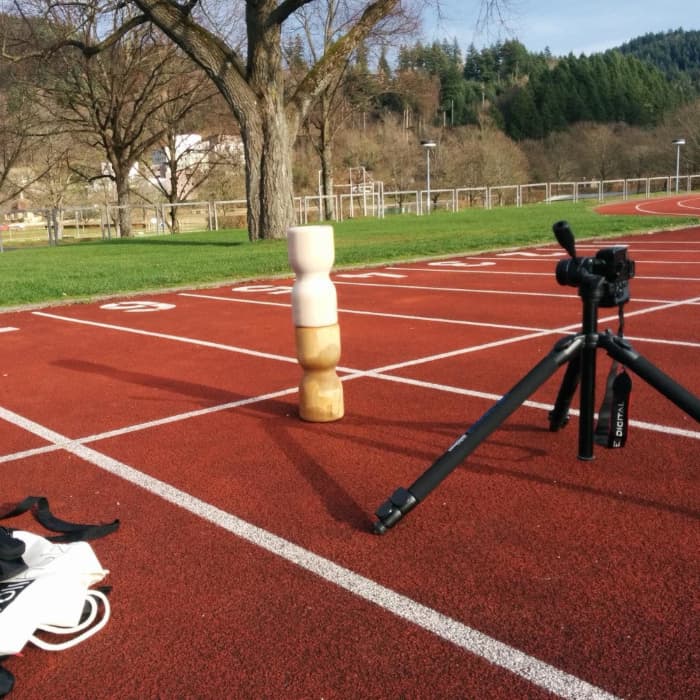Unternehmensgeschichte erstes Fotoshooting mit der Faszienrolle 
