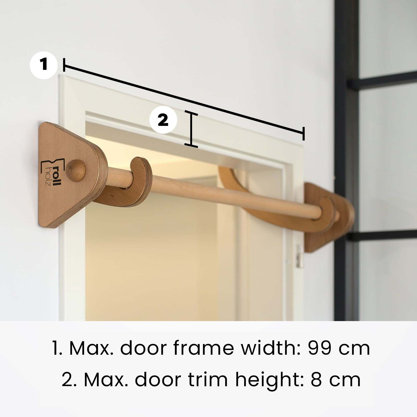 Explication de la largeur d'encadrement et de la hauteur de chambranle qui comptent pour la barre de traction rollholz.